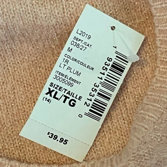 The Childrens Place Sweater Dress Light Plum Metallic Thread Knit Long Sleeve - Picture 12 of 13